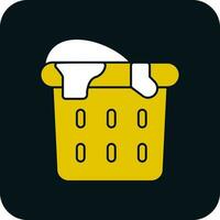 Laundry basket Vector Icon Design