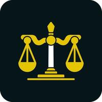 Justice scale Vector Icon Design