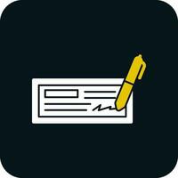 Cheque Vector Icon Design