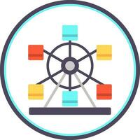 Ferris wheel Vector Icon Design