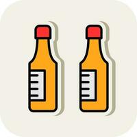 Beer bottles Vector Icon Design