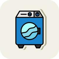 Washing machine Vector Icon Design