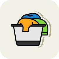 Laundry basket Vector Icon Design