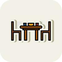 Dining table Vector Icon Design