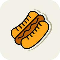 Hot dog Vector Icon Design