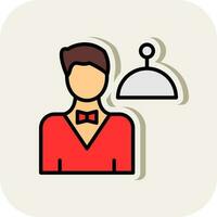 Waiter Vector Icon Design