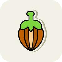 Hazelnut Vector Icon Design