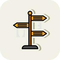 Signpost Vector Icon Design