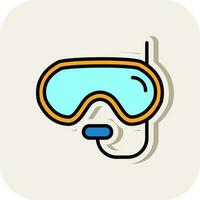 Diving mask Vector Icon Design