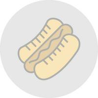 Hot dog Vector Icon Design