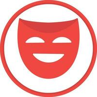 Theater masks Vector Icon Design