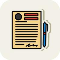 Contract Vector Icon Design