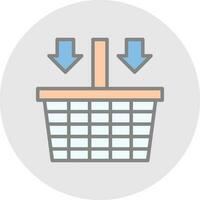 diseño de icono de vector de cesta de compras