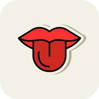 Tongue Vector Icon Design