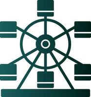 Ferris wheel Vector Icon Design