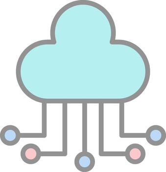 diseño de icono de vector de computación en la nube