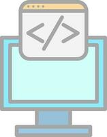 diseño de icono de vector de programación web