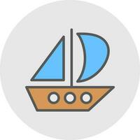 Catamaran Vector Icon Design