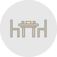 Dining table Vector Icon Design