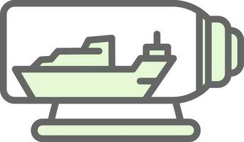 Ship in a bottle Vector Icon Design