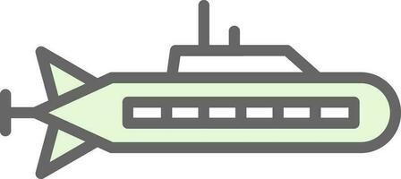 Submarine Vector Icon Design