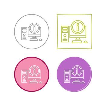 icono de vector de computadora