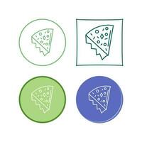 icono de vector de rebanada de pizza