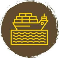 Cargo ship Vector Icon Design