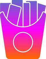 Fried potatoes Vector Icon Design