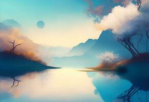 Abstract background that captures the essence of tranquility and serenity photo