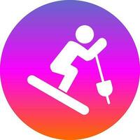 Skiing Vector Icon Design