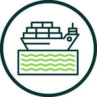 Cargo ship Vector Icon Design
