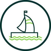 Houseboat Vector Icon Design