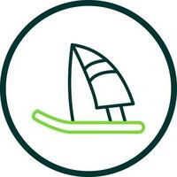 diseño de icono de vector de windsurf