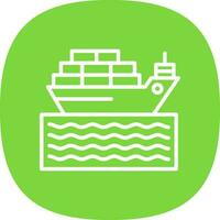 Cargo ship Vector Icon Design