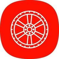 Alloy wheel Vector Icon Design