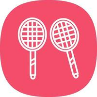 Badminton Vector Icon Design