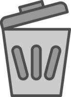 diseño de icono de vector de bote de basura