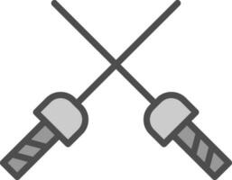 Fencing Vector Icon Design