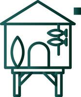 Beach hut Vector Icon Design