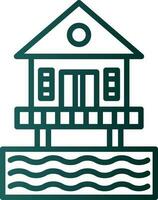 Beach hut Vector Icon Design