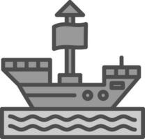 Pirate ship Vector Icon Design