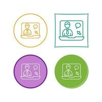 Online Interview Vector Icon