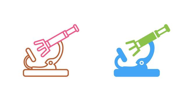 icono de vector de microscopio