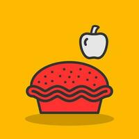 manzana tarta vector icono diseño