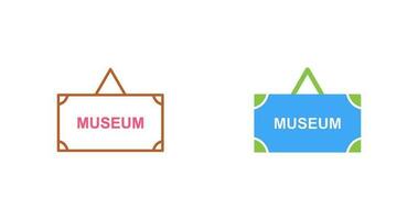 icono de vector de etiqueta de museo