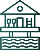 Beach hut Vector Icon Design