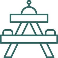 Picnic table Vector Icon Design