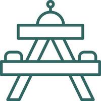 Picnic table Vector Icon Design