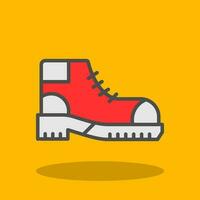 Hiking boots Vector Icon Design